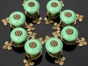 butoni ceramica cu placuta verde 22
