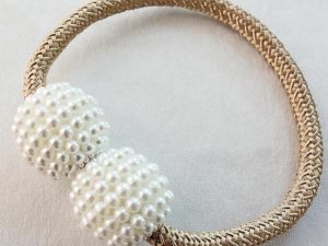 clema magnetica perdea draperie perle capuccino 22