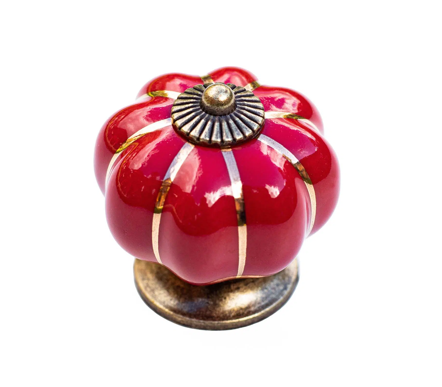 buton ceramic pumpkin rosu 22