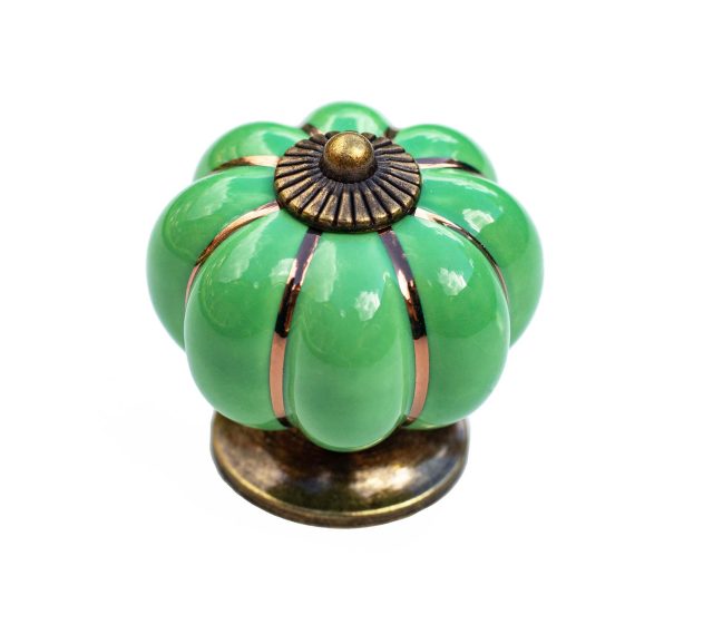 buton ceramic pumpkin verde 22