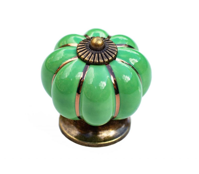 buton ceramic pumpkin verde 22
