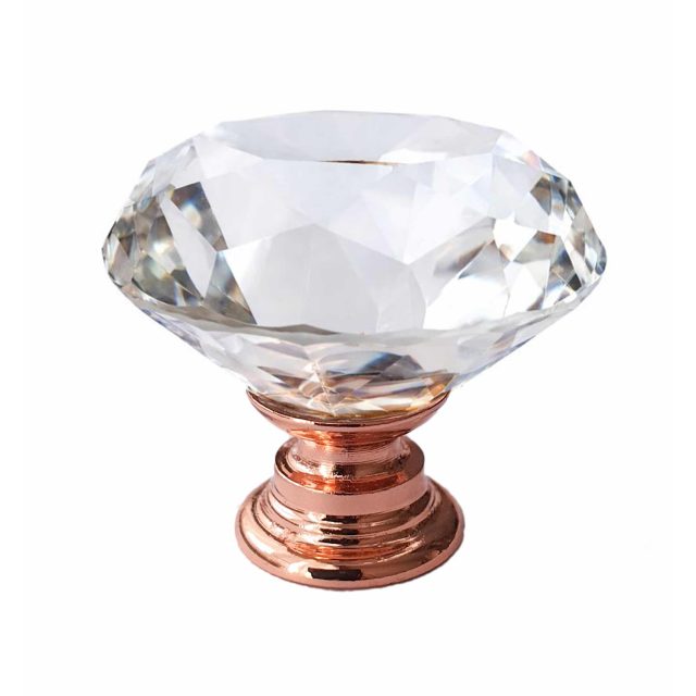 Maner buton mobila cristal nuanta cupru